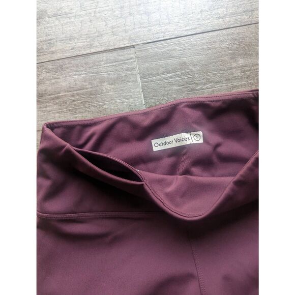 OUTDOOR VOICES Sprint Thermal Leggings Burgundy - Picture 4 of 7